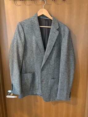 J. Crew Gray Herringbone Sport Coat